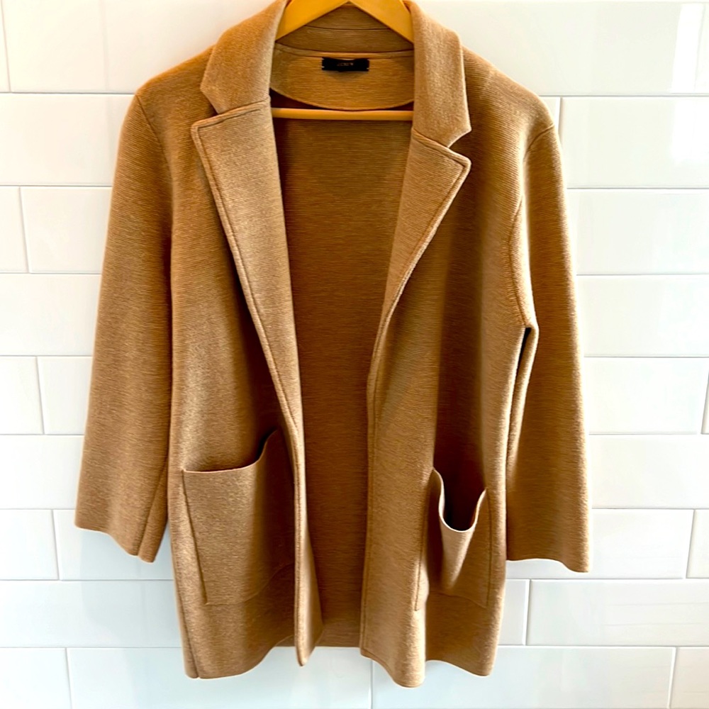 J.Crew Collared Sweater Blazer in 100% Merino Wool